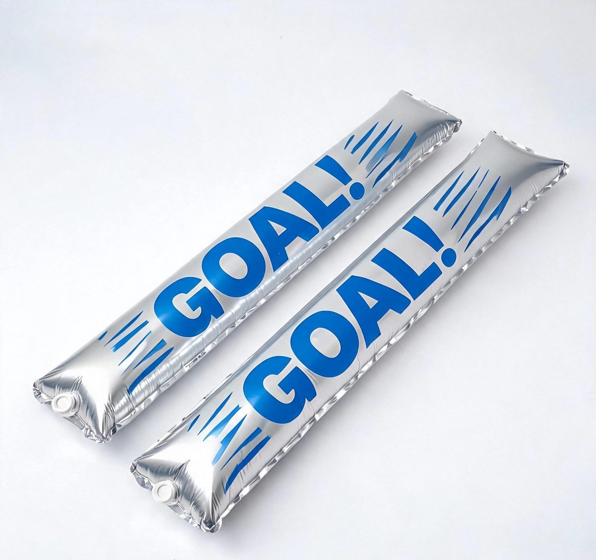Custom printed inflatable cheer sticks sample — 60 × 10 cm PE pair