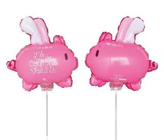 Pink Pig Bunny Ear