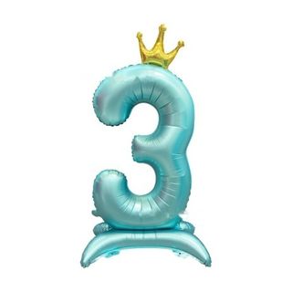 42in Standing Crown Number 3 · Blue 42in Number Balloons foil balloon
