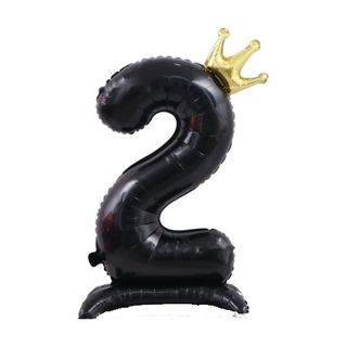 42in Standing Crown Number 2 · Black 42in Number Balloons foil balloon