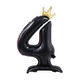 42in Standing Crown Number 4 · Black 42in Number Balloons foil balloon