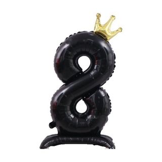 42in Standing Crown Number 8 · Black 42in Number Balloons foil balloon