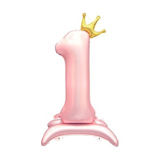 42in Standing Crown Number 1 · Pink 42in Number Balloons foil balloon