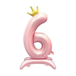 42in Standing Crown Number 6 · Pink 42in Number Balloons foil balloon