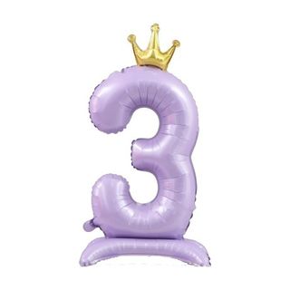 42in Standing Crown Number 3 · Matte Purple 42in Number Balloons foil balloon